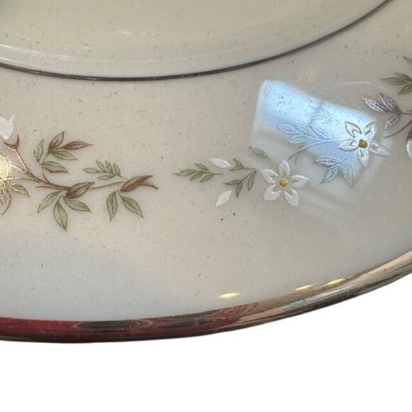 Lenox Brookdale China Set - Cup Saucer & Dinner Plate - Floral Design With Plati - Picture 11 of 13